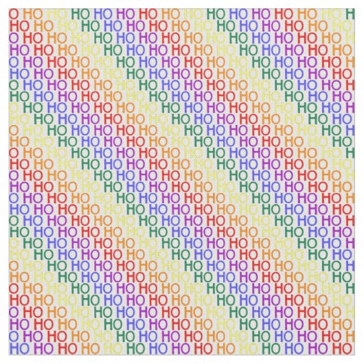 Regenbogen Ho Ho Ho Muster Stoff (Nahaufnahme)