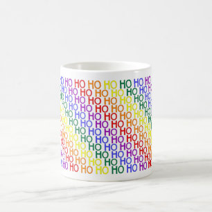 Regenbogen Ho Ho Ho Muster Tasse