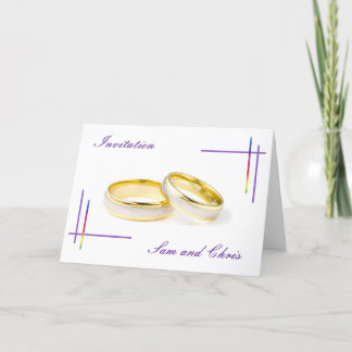 Regenbogen-Hochzeits-Schablone Einladung