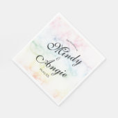 Regenbogen-Hochzeitsskript aus Marmor Gay Serviette (Ecke)