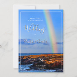 Regenbogen, Hoffnung und Glück, Hochzeit Einladung