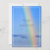 Regenbogen, Hoffnung und Glück, Hochzeit retten da Einladung (Rückseite)
