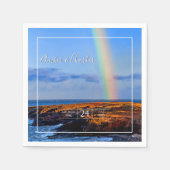 Regenbogen, Hoffnung und Glück, Hochzeit Serviette (Vorderseite)