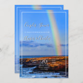 Regenbogen, Hoffnung und Glück, Hochzeitsdusche Einladung (Vorne/Hinten)
