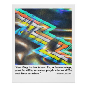 Regenbogen-Holografisches-Abstraktes-Stolz-Chevron Poster