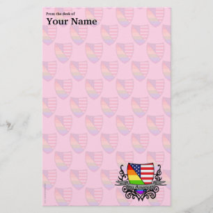 Regenbogen-homosexuelle lesbische briefpapier