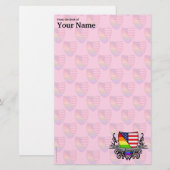Regenbogen-homosexuelle lesbische briefpapier (Vorne/Hinten)