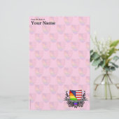 Regenbogen-homosexuelle lesbische briefpapier (Stehend Vorderseite)