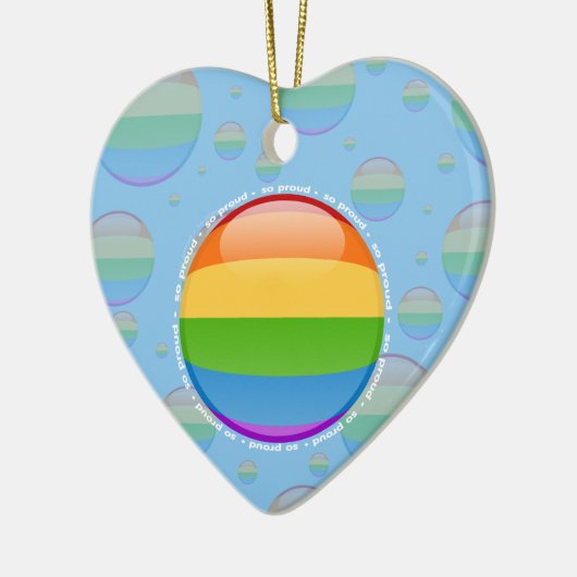 Regenbogen-homosexuelle lesbische keramikornament (Links)
