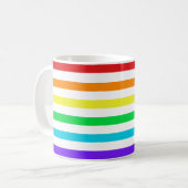 Regenbogen-horizontale Streifen 1 Tasse (Vorderseite Links)
