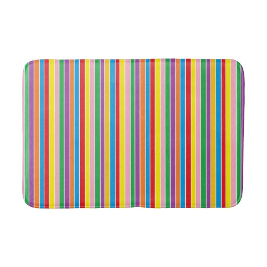 Regenbogen-Horizontale Streifen Badematte (Vorderseite)
