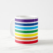 Regenbogen-horizontale Streifen Kaffeetasse (Vorderseite Links)