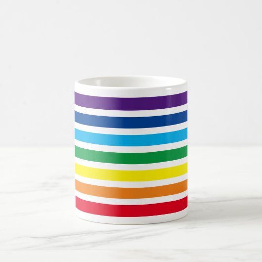 Regenbogen-horizontale Streifen Kaffeetasse (Mittel)