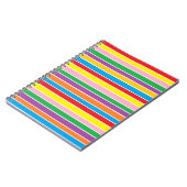 Regenbogen-Horizontale Streifen Notizblock (Linke Seite)