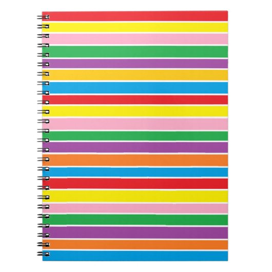 Regenbogen-Horizontale Streifen Notizblock (Vorderseite)