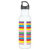 Regenbogen-horizontale Streifen Trinkflasche (Rückseite)