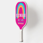 Regenbogen Hot Pink Pickleball Schläger (Links)