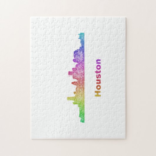 Regenbogen-Houston-Skyline Puzzle (Vertikal)