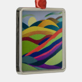 Regenbogen-Hügellandschaft Ornament Aus Metall (Rechts)