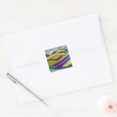 Regenbogen-Hügellandschaft Quadratischer Aufkleber (Umschlag)