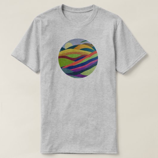 Regenbogen-Hügellandschaft T-Shirt (Design vorne)