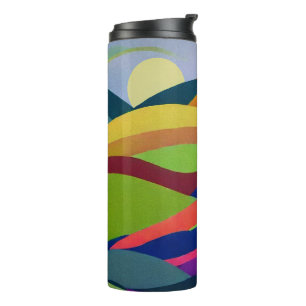 Regenbogen-Hügellandschaft Thermosbecher