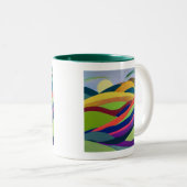 Regenbogen-Hügellandschaft Zweifarbige Tasse (VorderseiteRechts)