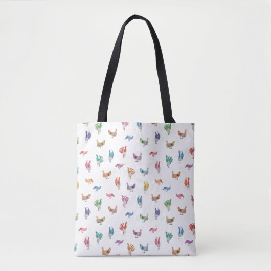 Regenbogen-Huhn-Taschen-Tasche Tasche (Vorderseite)