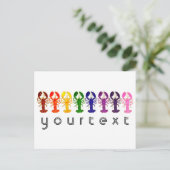Regenbogen-Hummer Ihr Text Postkarte (Stehend Vorderseite)