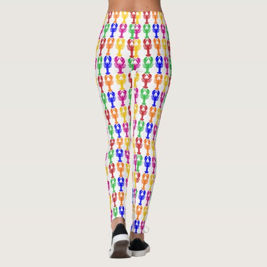 Regenbogen-Hummer Leggings (Rückseite)