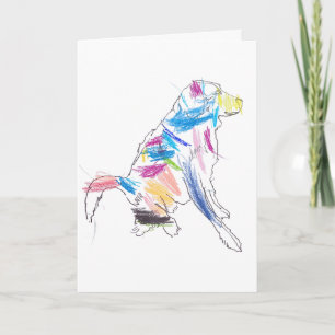 Regenbogen-Hund Alles Gute zum Geburtstag ! Karte