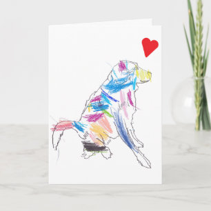 Regenbogen-Hund Frohen Valentinstag ! Karte