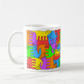 Regenbogen-Hunde Kaffeetasse (Links)