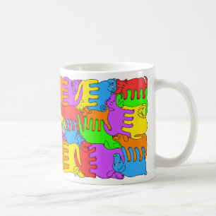 Regenbogen-Hunde Kaffeetasse