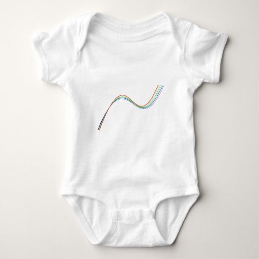 Regenbogen-Hyperbel Baby Strampler (Vorderseite)