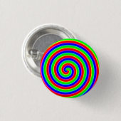 Regenbogen-Hypnotik-Rad Button (Vorne & Hinten)