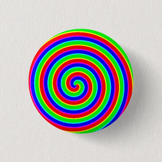 Regenbogen-Hypnotik-Rad Button (Vorderseite)
