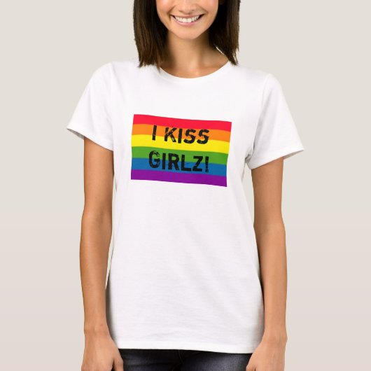 REGENBOGEN I Kuss Girlz! T-Shirt (Vorderseite)