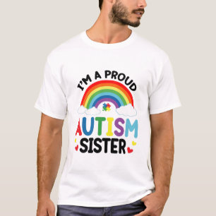Regenbogen Ich bin eine stolze Autismus-Schwester T-Shirt
