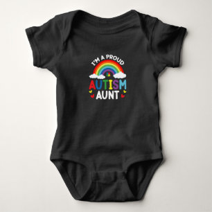 Regenbogen Ich bin eine stolze Autismus-Tante Auti Baby Strampler