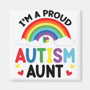 Regenbogen Ich bin eine stolze Autismus-Tante Auti Magnet