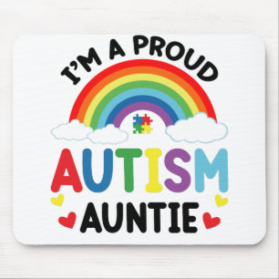Regenbogen Ich bin eine stolze Autismus-Tante Auti Mousepad