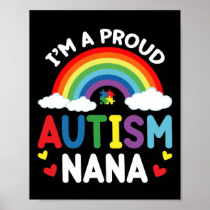 Regenbogen Ich bin eine stolze Autismustante Autis Poster