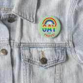 Regenbogen Ich bin schwul und stolz! Schaltfläche Button (Beispiel)