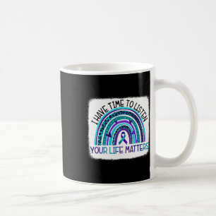 Regenbogen Ich habe Zeit, auf Suizidprävention zu Kaffeetasse