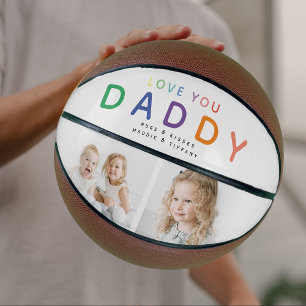 Regenbogen 'ICH LIEBE DICH PAPA' Foto-Collage-Ande Basketball