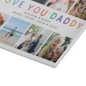 Regenbogen 'ICH LIEBE DICH PAPA' Foto-Collage Erin Schneidebrett (Ecke)
