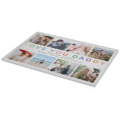 Regenbogen 'ICH LIEBE DICH PAPA' Foto-Collage Erin Schneidebrett (Ecke)