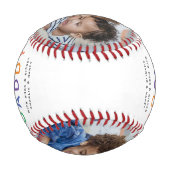 Regenbogen 'ICH LIEBE DICH PAPI' Foto-Collage-Ande Baseball (Vorderseite)
