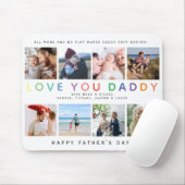 Regenbogen 'ICH LIEBE DICH PAPI' Foto-Collage-Ande Mousepad (Mit Mouse)